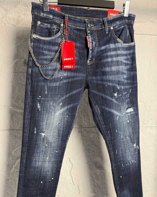 Мъжки дънки – SLIM RELAXED LUXE BLACK DENIM – RD20103 - Image 2