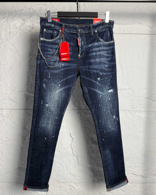 Мъжки дънки – SLIM RELAXED LUXE BLACK DENIM – RD20103