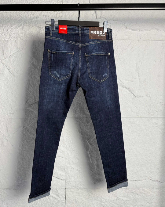 Мъжки дънки – SLIM RELAXED LUXE BLUE DENIM RD201 - Image 3