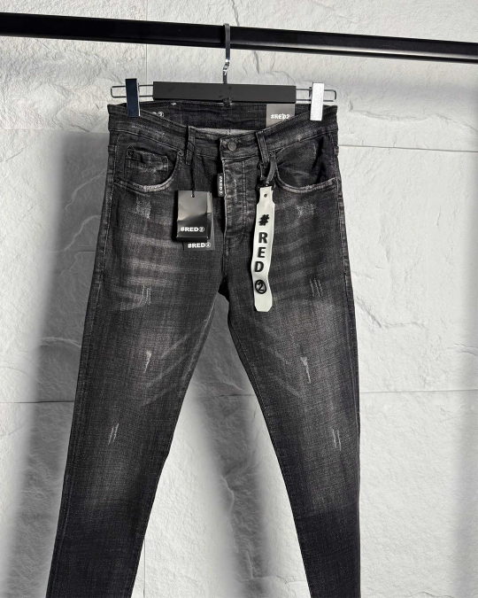 Мъжки дънки – SLIM RELAXED LUXE BLACK DENIM – RD20507 - Image 3