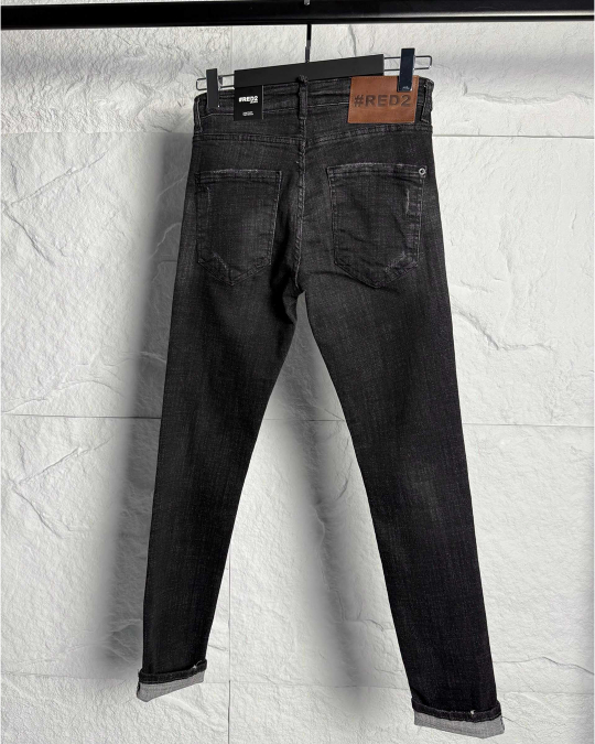 Мъжки дънки – SLIM RELAXED LUXE BLACK DENIM – RD20507 - Image 4