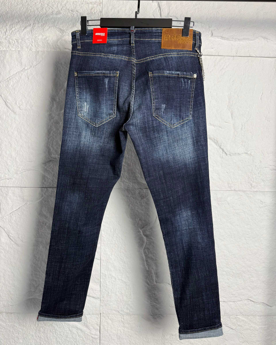 Мъжки дънки – SLIM RELAXED LUXE BLACK DENIM – RD20103 - Image 4