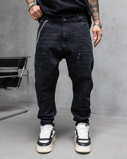 Мъжки дънки – RELAXED FIT LUXE DEEP BLACK DENIM-17386