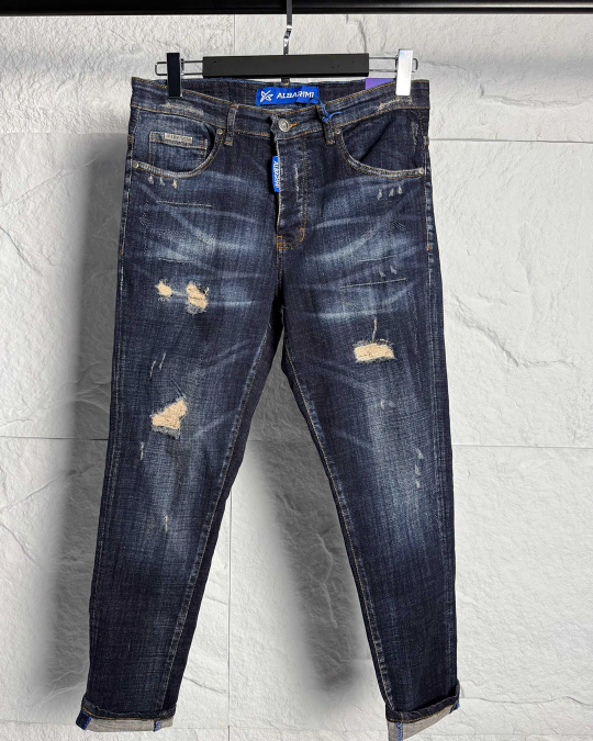 Мъжки дънки – SLIM RELAXED LUXE BLUE DENIM – RD217357 - Image 3